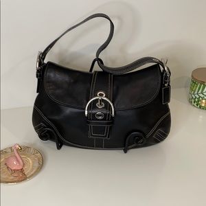 Authentic Coach Black Hobo with Silver Hardware